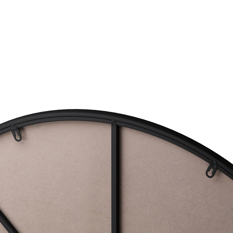 Miroir rond noir 39 po, 37,65 po x 37,99 po, Noir