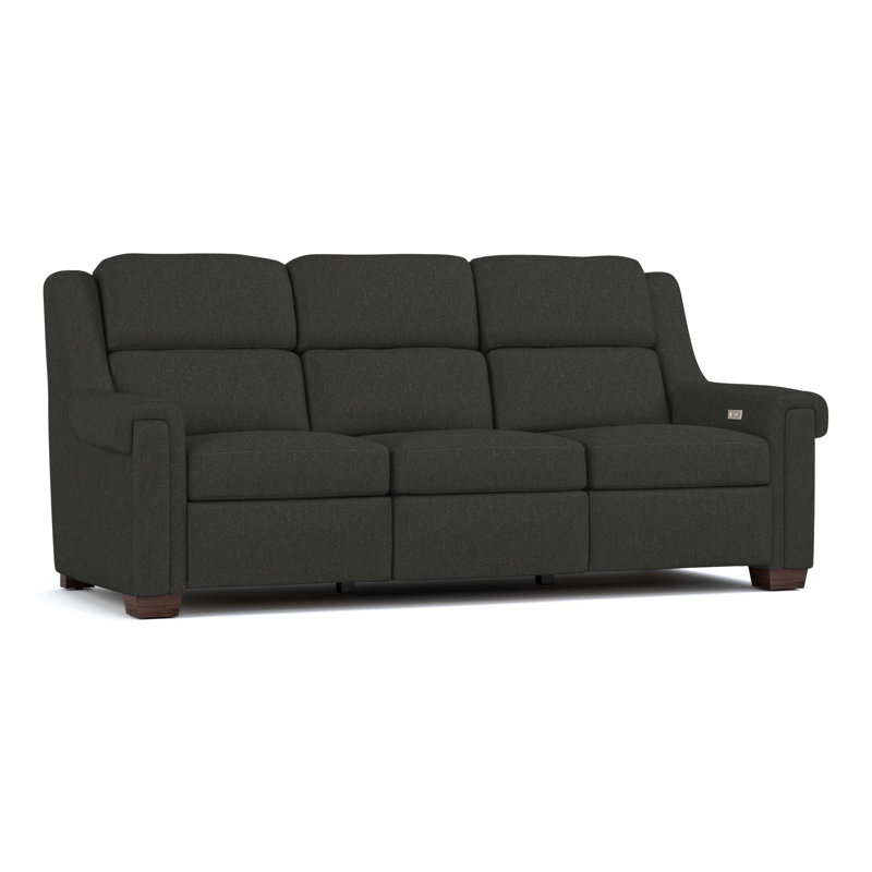Chester Reclining Sofa, Perigold Aspen Flannel Charcoal