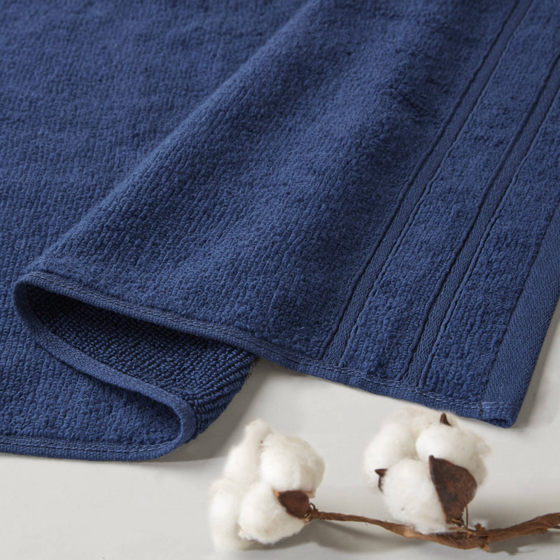Ensemble essentiel de 12 serviettes 510 Design 400 g/m² Indigo 100 % coton, séchage rapide, ultra douces, Indigo