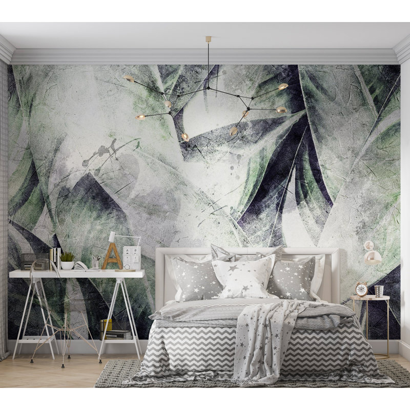 Papier peint botanique - Jungle éclectique, L 55 po x l 78 po