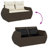  Garden Sofa Set Brown, Cream White