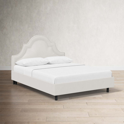Knipe Upholstered Unfinished Scalloped Bed
