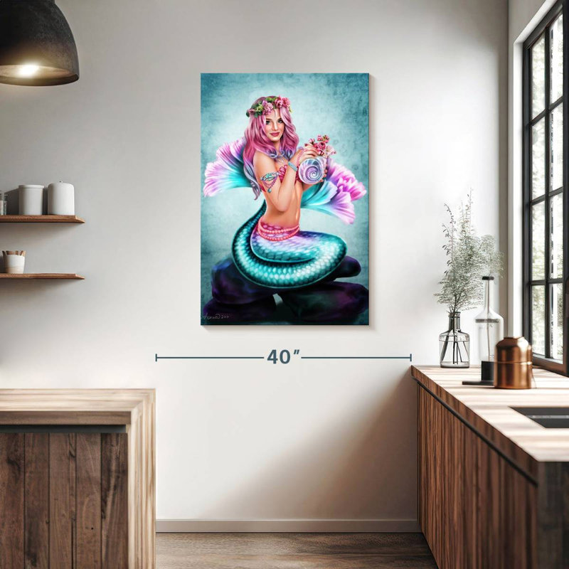Fleurs de printemps Kelan Mermaid, H 39 po x l 26 po