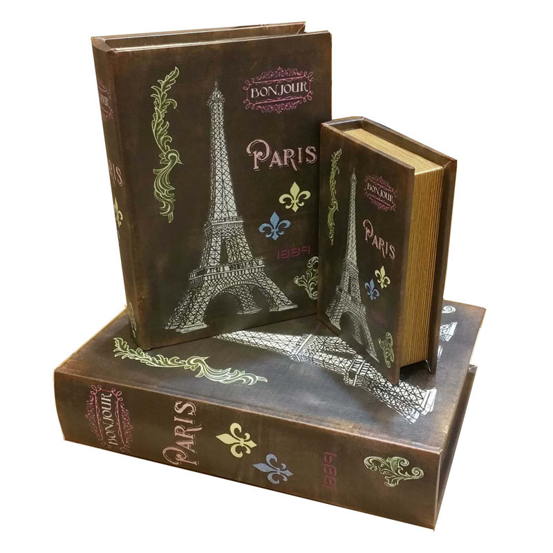 Ensemble de 3 boîtes à livres en tour eiffel