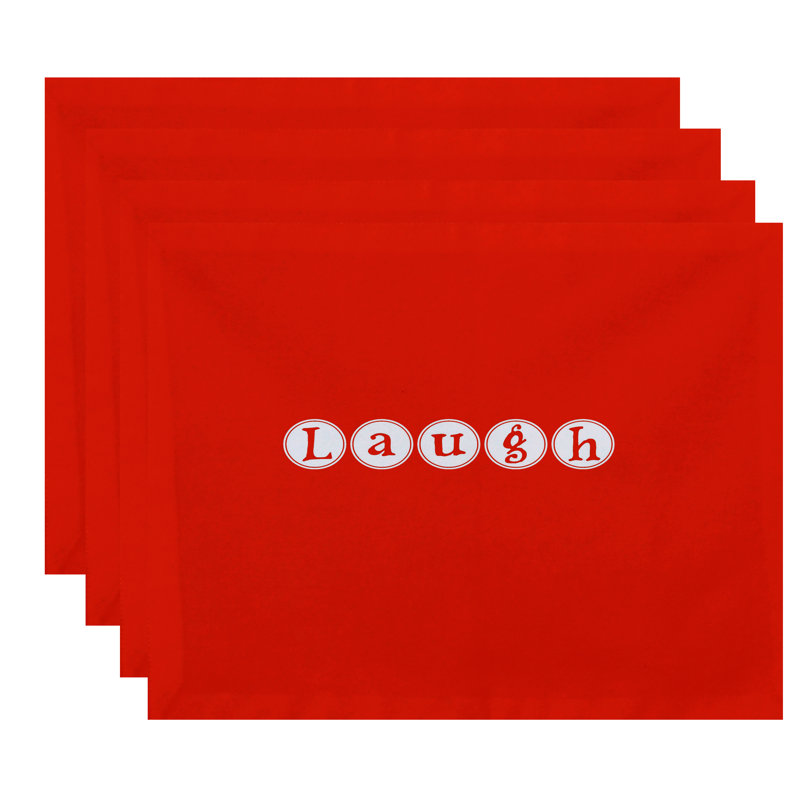 Annica Polyester Abstract Rectangle Placemat, Orange