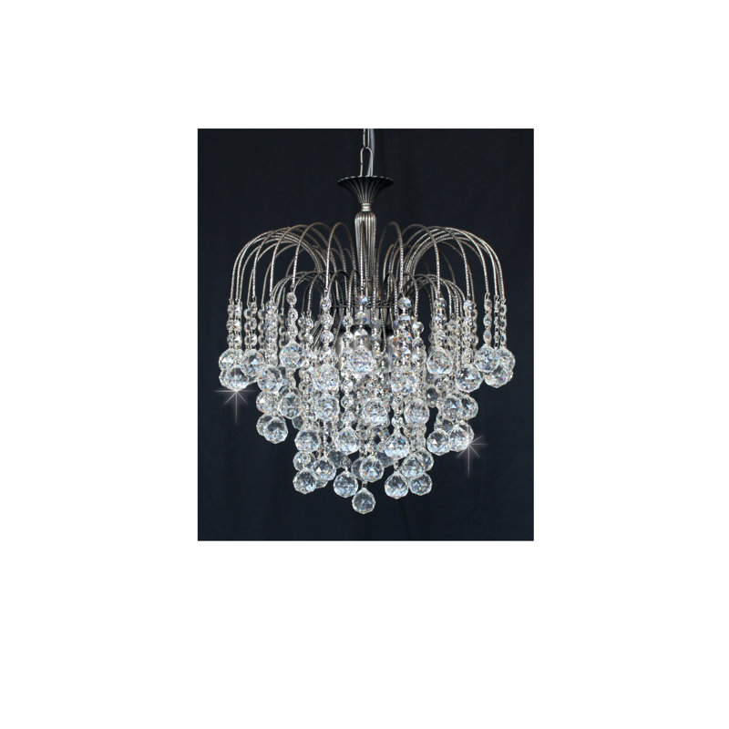 1 - Light Antique Nickel Crystal Pendant