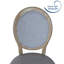 48cm H Polyester Blend Upholstered King Louis Back Accent-1465284559