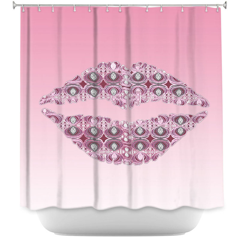 Shower Curtain, Rose/Silver
