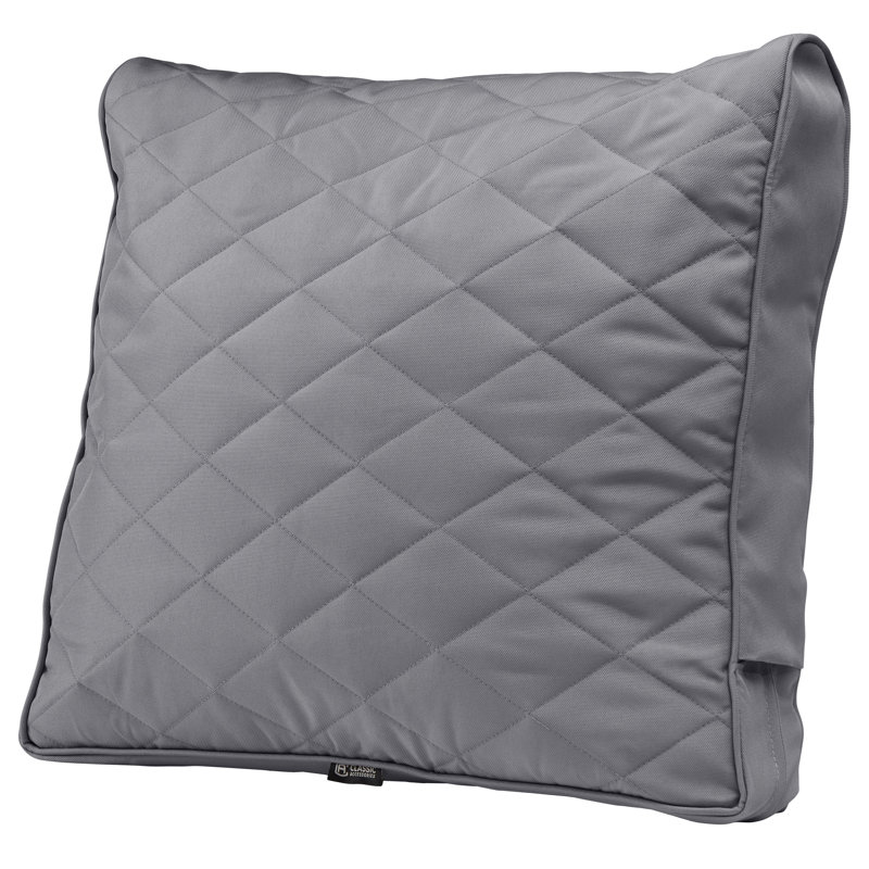 Montlake Outdoor Loveseat Back Cushion, 4" H x 25" W x 22" D, Gray