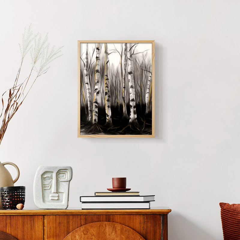 Paysages de la série XIX - reproduction encadrée de qualité supérieure - prête à être accrochée - aucun clou requis, Or