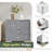 Dulane 3 Pieces Modern Highlgloss Bedroom Set, Gray-114141063