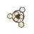 6 - Light Dimmable Geometric Chandelier