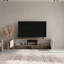 Meuble télé 65 po avec 4 tablettes ouvertes, 2 portes et console multimédia Dago