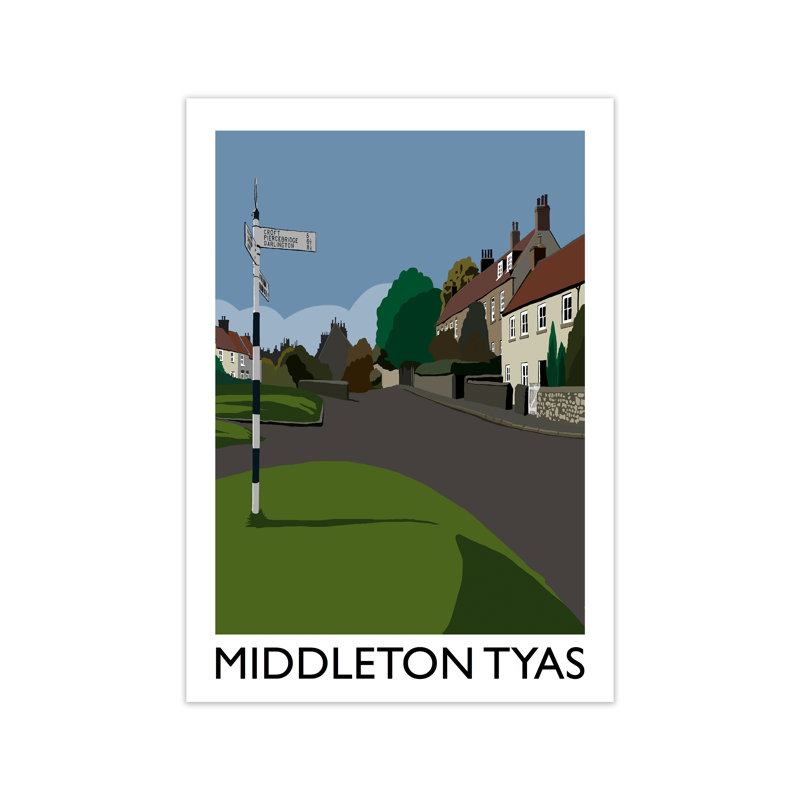 Middleton Tyas by Richard O'Neill - Print, 29.7 cm H x 42 cm W