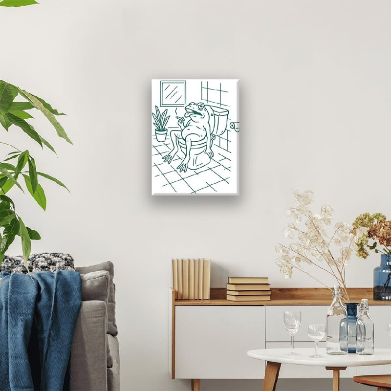 Mignonne grenouille, thème de l'Ouest, art mural sans cadre, 16 x 20