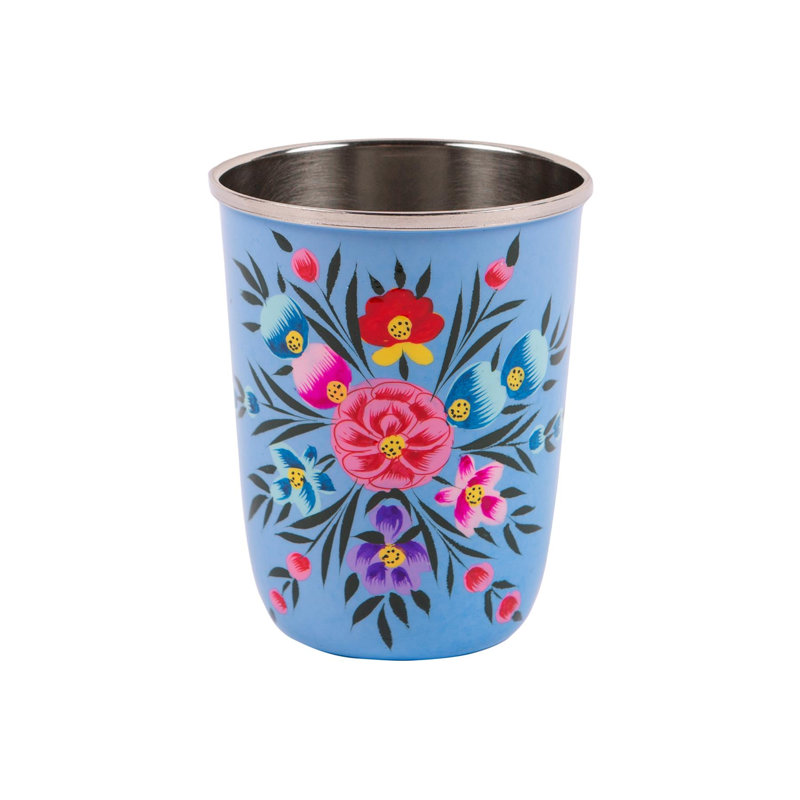Ocean Pansy 400Ml Stainless Steel Picnic Tumblers - Pack Of 6 - By BillyCan, 300 ml., Ocean