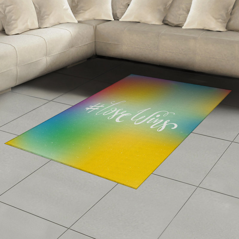 Tapis jaune fierté, Rectangle— 4 pi x 5 pi 8 po