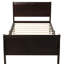 Lit plateforme simple: bois massif avec tête de lit et lit de taille design, s'adapte confortablement au matelas