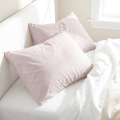 American Soft Linen 100% Cotton Percale Pillowcase Set (Set of 2) - Soft, Breathable, Hotel Quality Pillow Covers