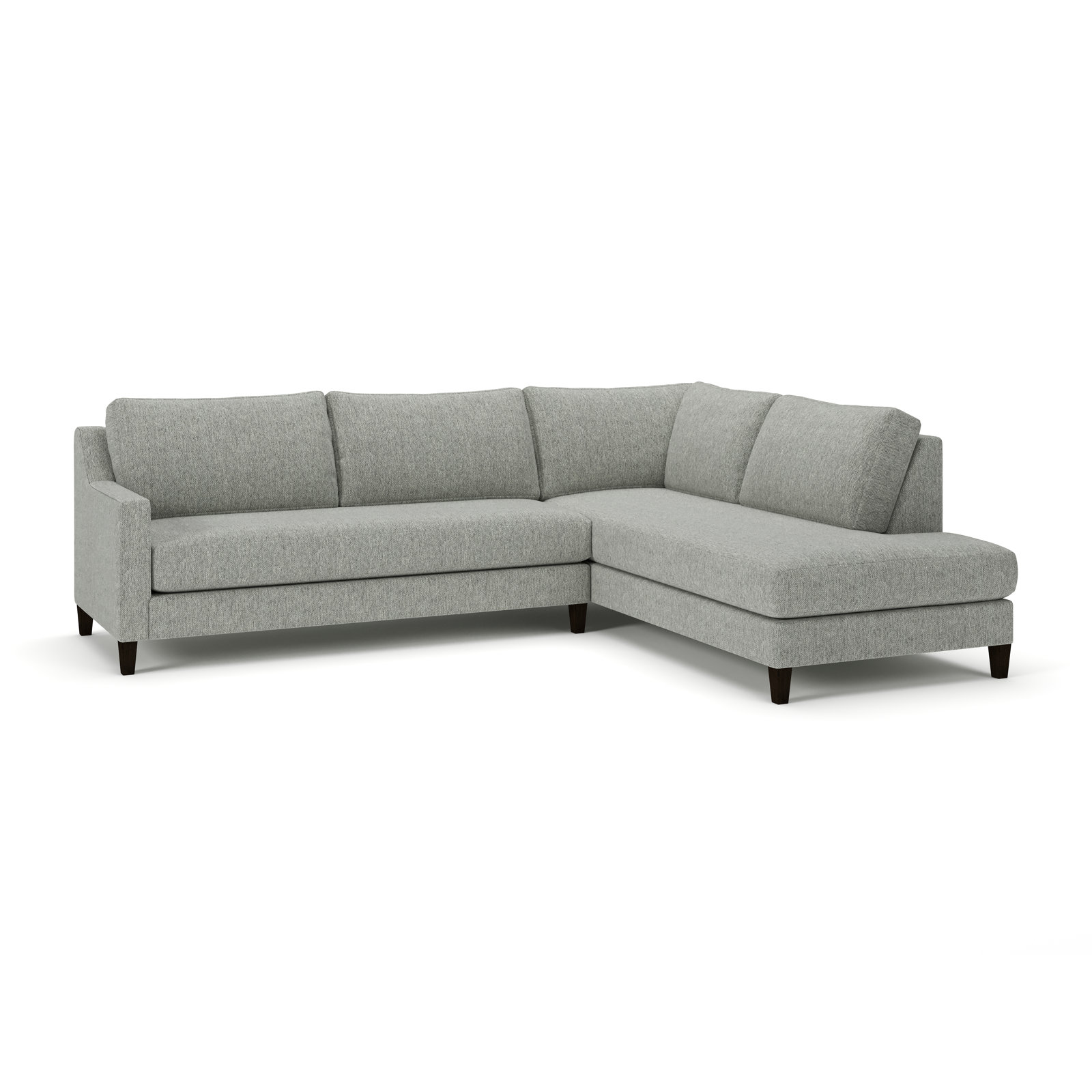 Marlowe Chaise Sectional, Ticket Smoke, Right Hand Facing