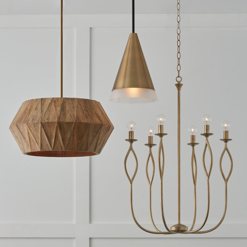 Luminaire suspendu conique à 1 lumière Avant