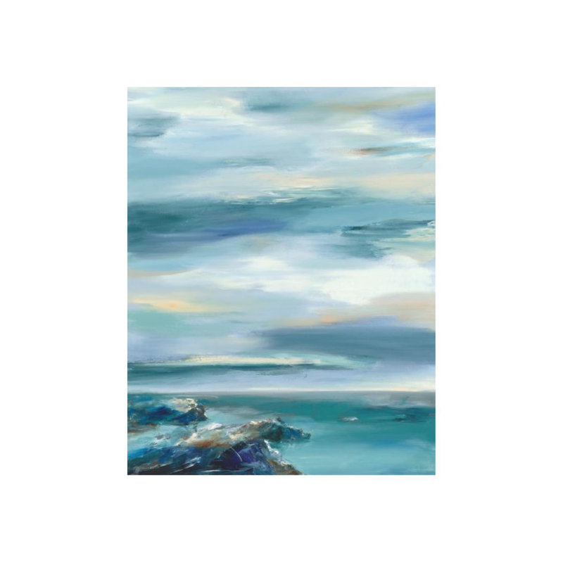 Sunrise At Waterfront Print by Sara Brown, 38" H x 30" W x 1.5" D, Glass Coat