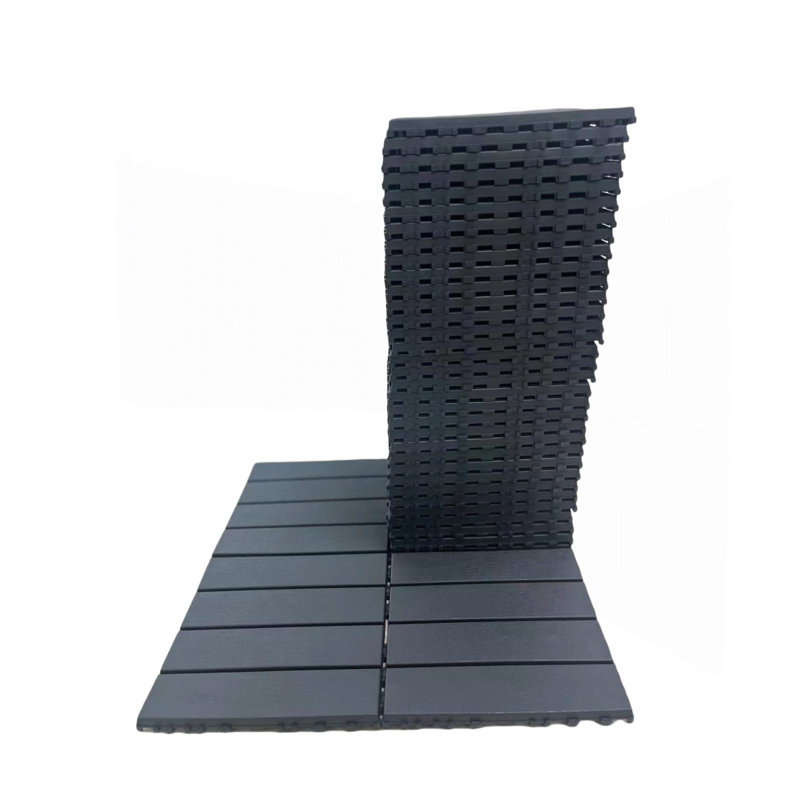 Carreaux de terrasse en plastique emboîtables, Gris