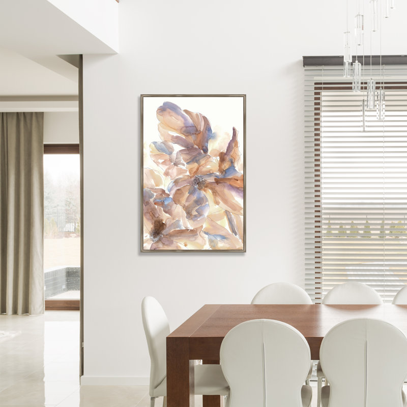 «La Floraison VI» par Helen Parker, peinture sur toile à cadre flottant