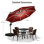 Parasol rond en porte-à-faux 10 pi avec base Lilibeth, rouge-1617787761