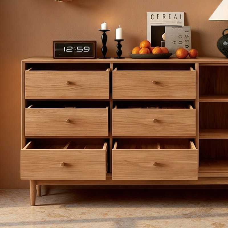 Buffet en frêne et bois de frêne, H 35,43 po x l 70,87 po x P 14,96 po