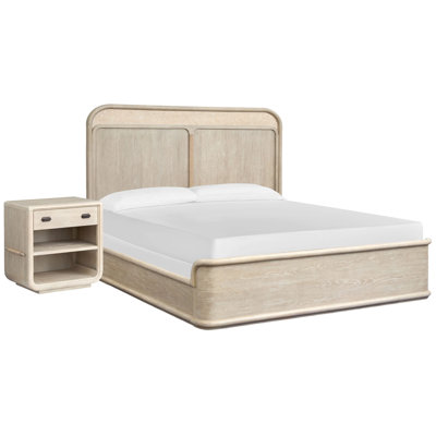 Regulski California King Panel Bed With Open Nightstand