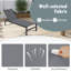 Chaise longue simple inclinable 60,5 po Arinn-270012962