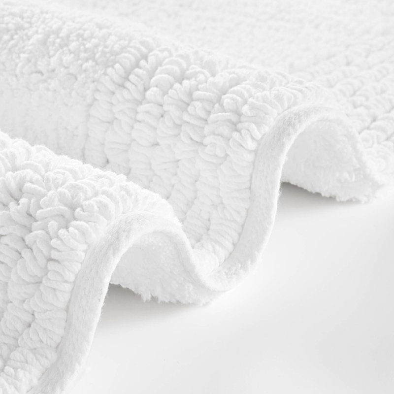 100% Cotton Tufted 3000 GSM Reversible Bath Rug, Light Gray, Single - 30" L x 20" W