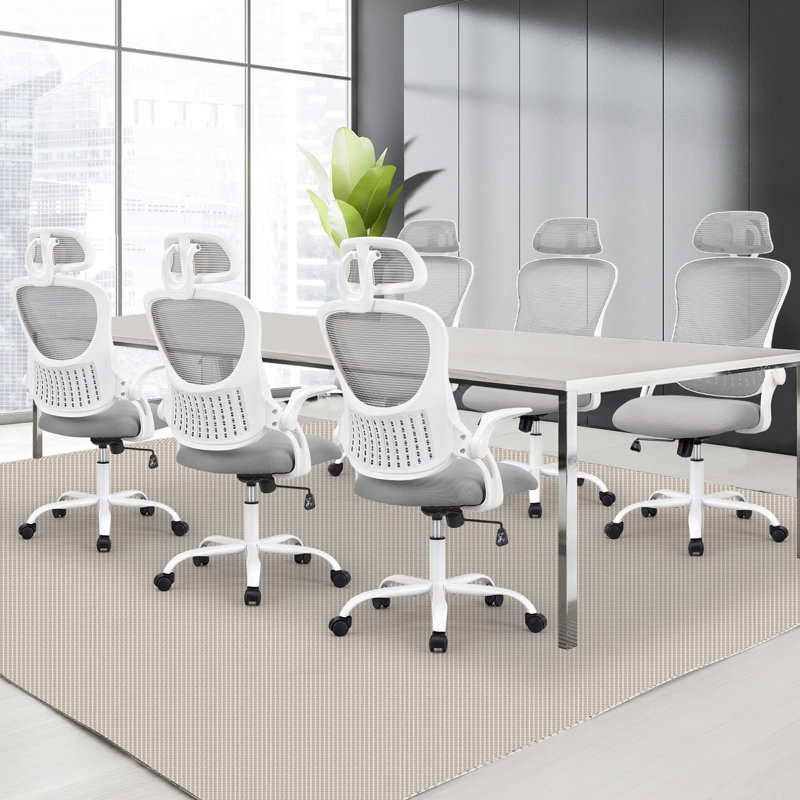 Chaise de bureau, fauteuil pivotant confortable à haut dossier, roulettes, appui-tête réglable, soutien lombaire confortable