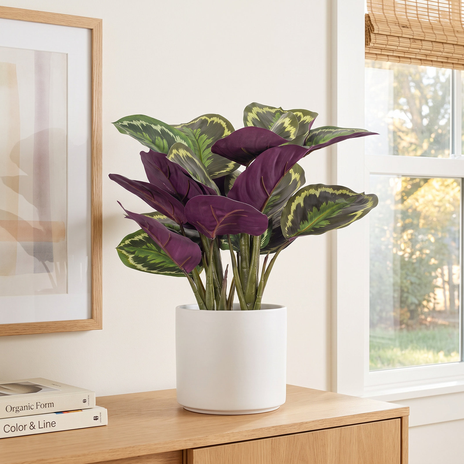 16.1'' Faux Calathea Plant in Pot