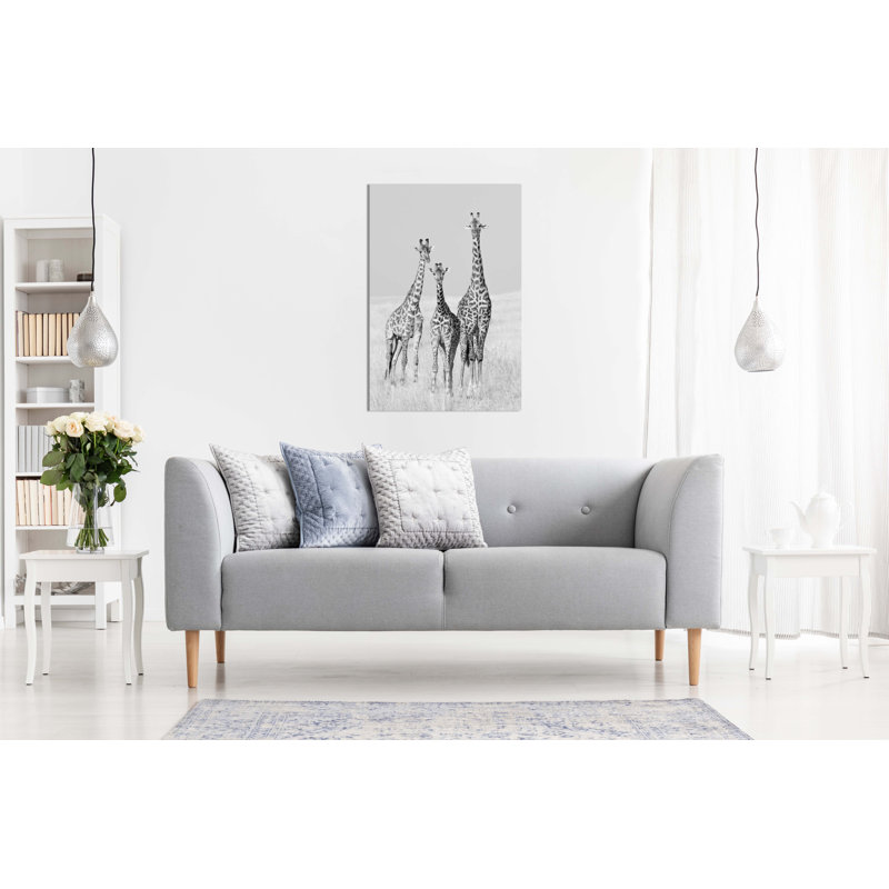 Giraffe Family - Wrapped Canvas Art Prints, 31cm H x 20cm W