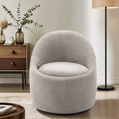 Lawandra Modern Upholstered Swivel Barrel Chair