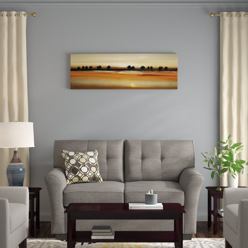 Golden Plains - impression sur toile tendue, H 16 po x l 48 po x P 1,5 po, Toile tendue