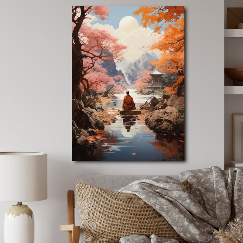 «Jabahri Pink Buddhism Buddhist Enlightenment», reproduction sur toile, H 20 po x l 12 po x P 1 po, Toile tendue