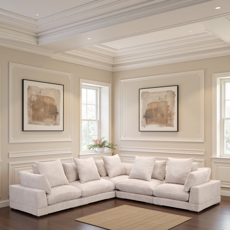 Tumble Modular Sectional, White