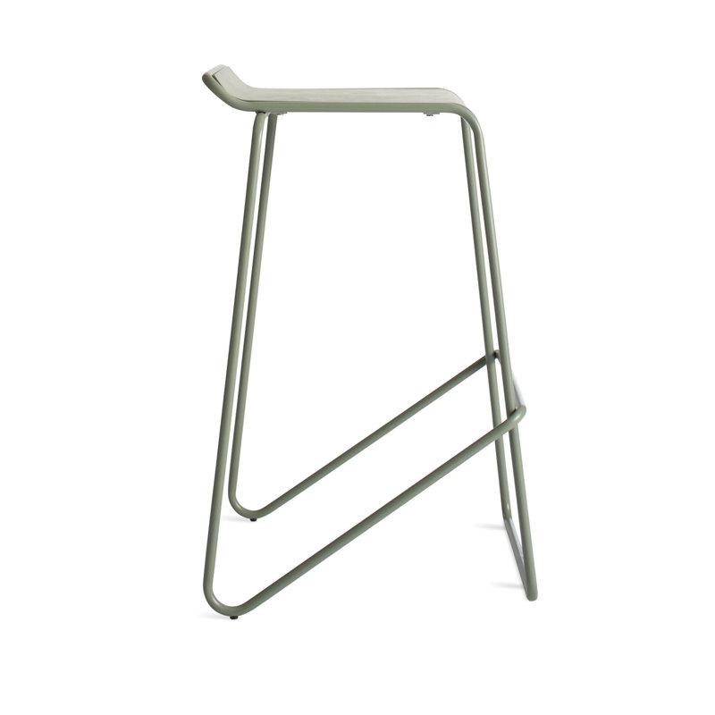 Ready Stacking Stool, Bar Stool (30" Seat Height), Gray Green