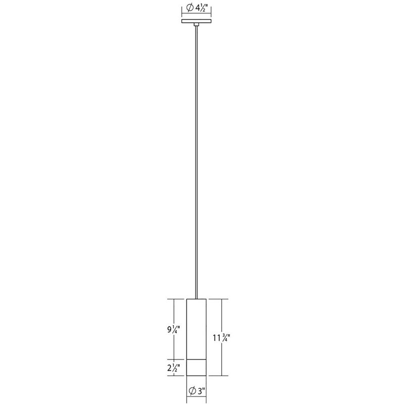 Luminaire suspendu cylindrique à 1 lumière DEL ALC