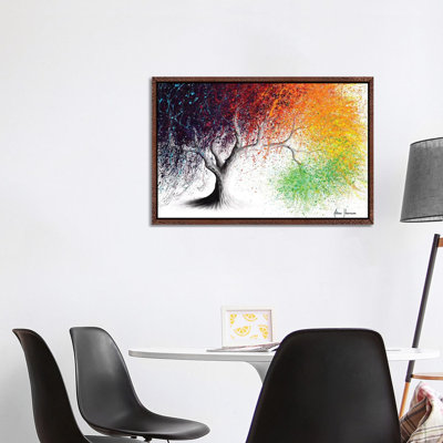 Rainbow Season Tree by Ashvin Harrison - Print on Canvas
