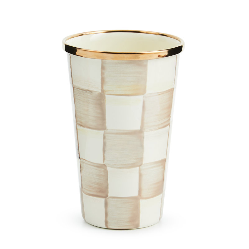 Mocha Check 10 Ounce Tumbler