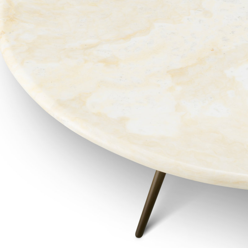 Marble Coffee Table, 13.98" H x 30.71" W x 39.57" D