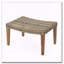 Repose-pieds en bois et osier Hampton