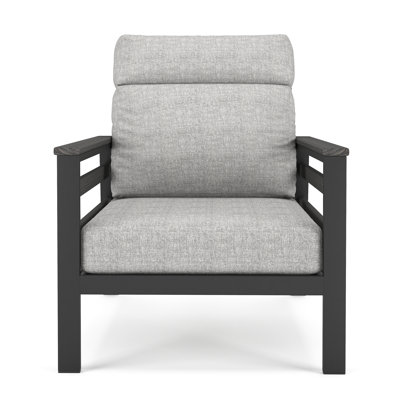 Townsend Metal Outdoor Lounge Club Chair With Sunbrella Cushion