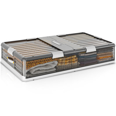 Storage Bin Under Bed Storage Containers Stackable Underbed Storage with Wheels