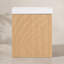 Meuble-lavabo mural 18,5 po avec lavabo en résine, porte simple à fermeture douce, panneau de fibres à densité moyenne, noyer (emballage KD)-1655100542