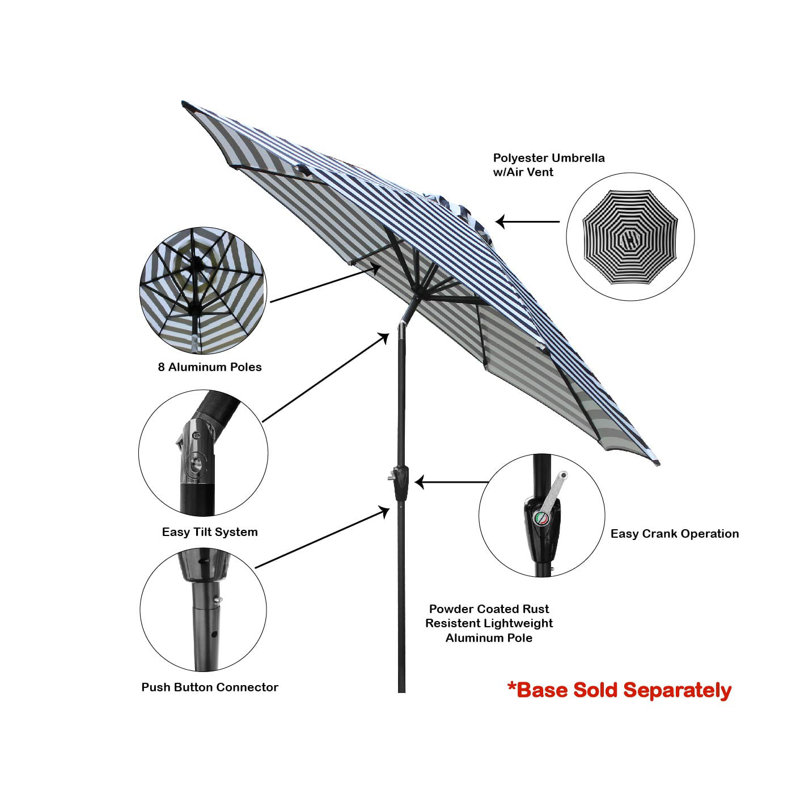 Clingensmith 108'' Beach Umbrella